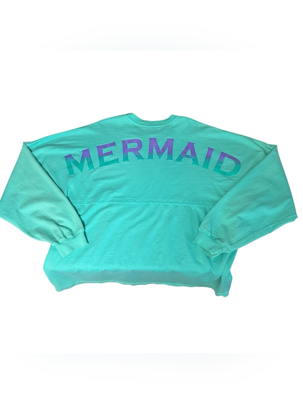 Disneyland Spirt Jersey Little Mermaid Turquoise Purple Long Sleeve Women's XL